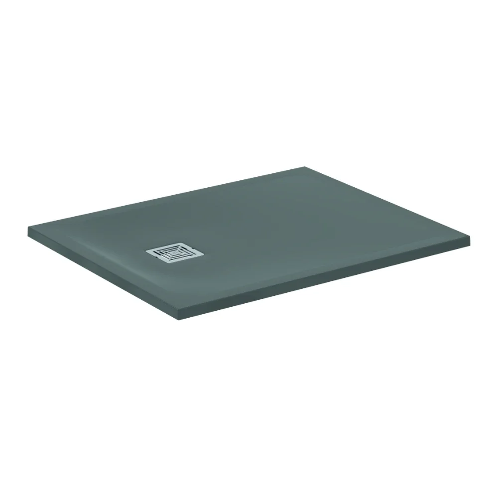 Ideal Standard Ultra Flat S+ 1000 x 800mm Concrete Grey Rectangle Shower Tray