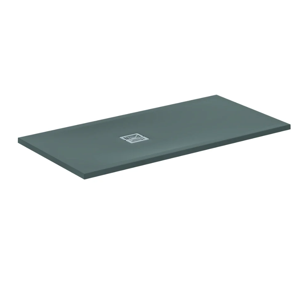 Ideal Standard Ultra Flat S+ 1400 x 700mm Concrete Grey Rectangle Shower Tray