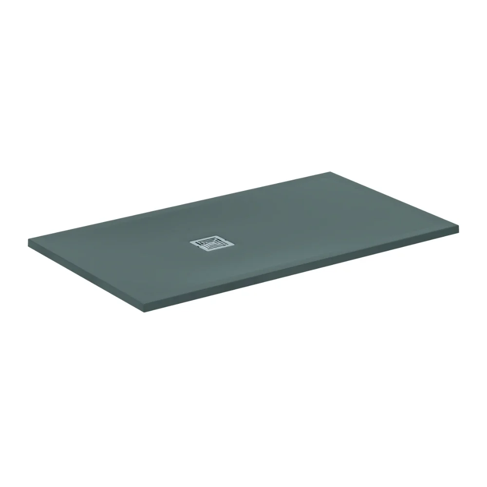 Ideal Standard Ultra Flat S+ 1400 x 800mm Concrete Grey Rectangle Shower Tray