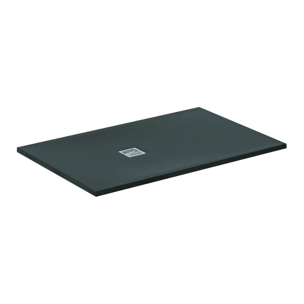 Ideal Standard Ultra Flat S+ 1400 x 900mm Jet Black Rectangle Shower Tray