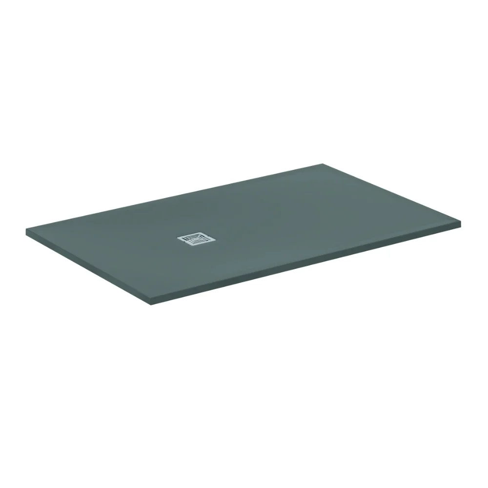 Ideal Standard Ultra Flat S+ 1600 x 1000mm Concrete Grey Rectangle Shower Tray