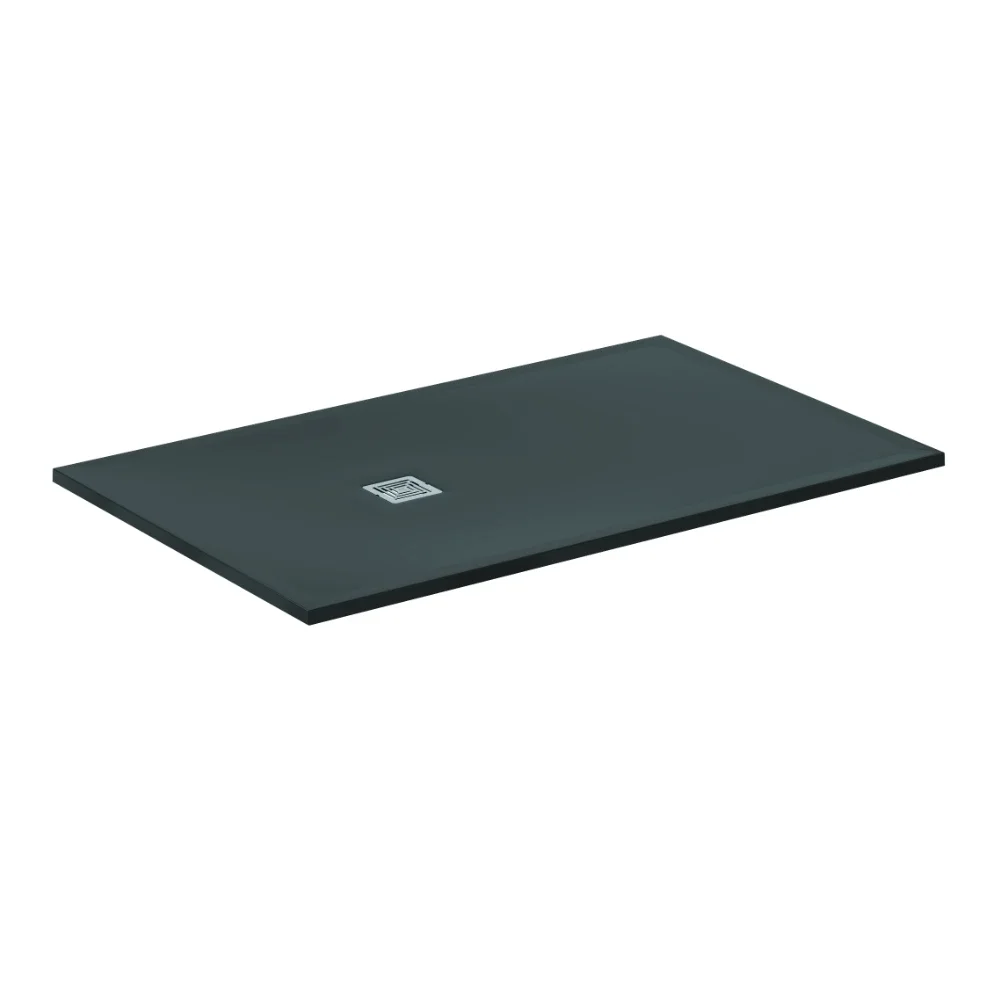 Ideal Standard Ultra Flat S+ 1600 x 1000mm Jet Black Rectangle Shower Tray