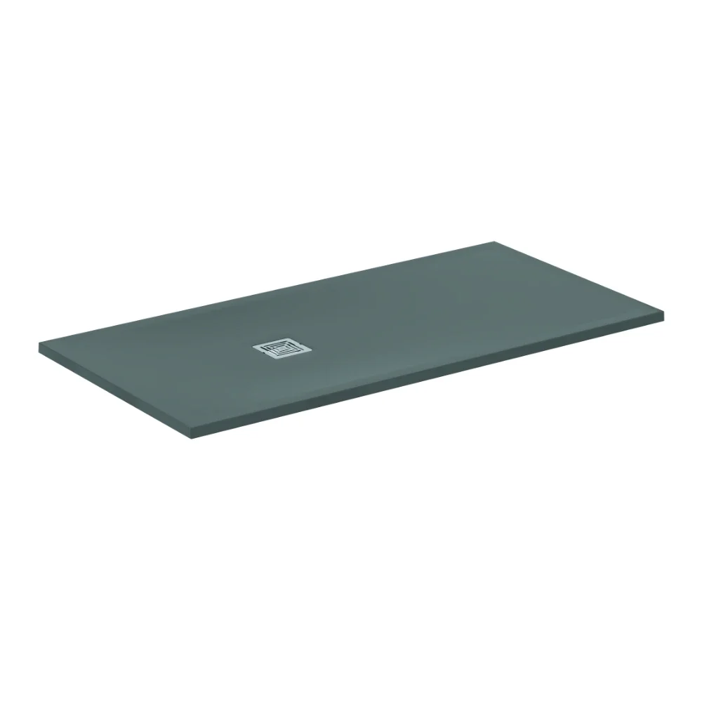 Ideal Standard Ultra Flat S+ 1600 x 800mm Concrete Grey Rectangle Shower Tray