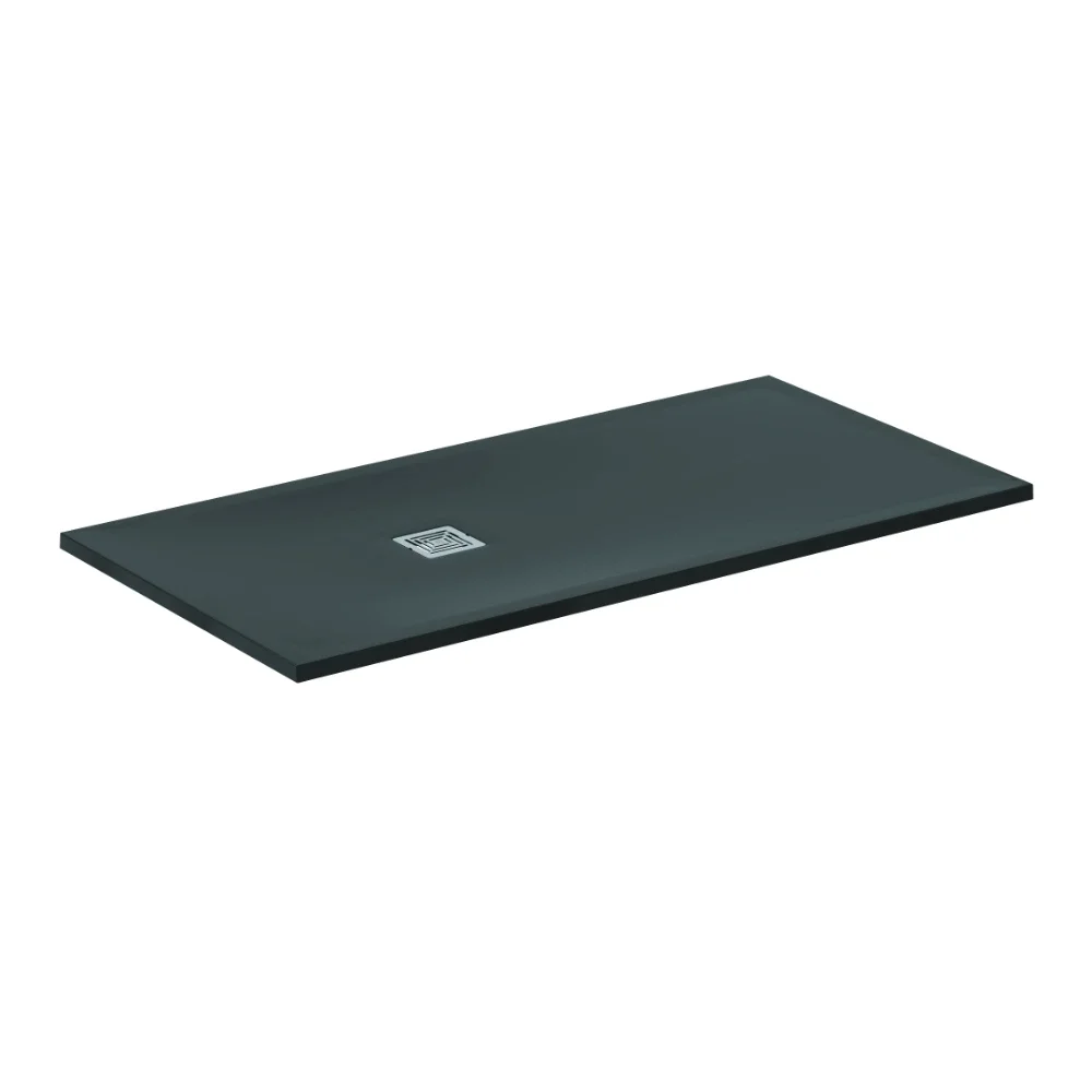 Ideal Standard Ultra Flat S+ 1600 x 800mm Jet Black Rectangle Shower Tray