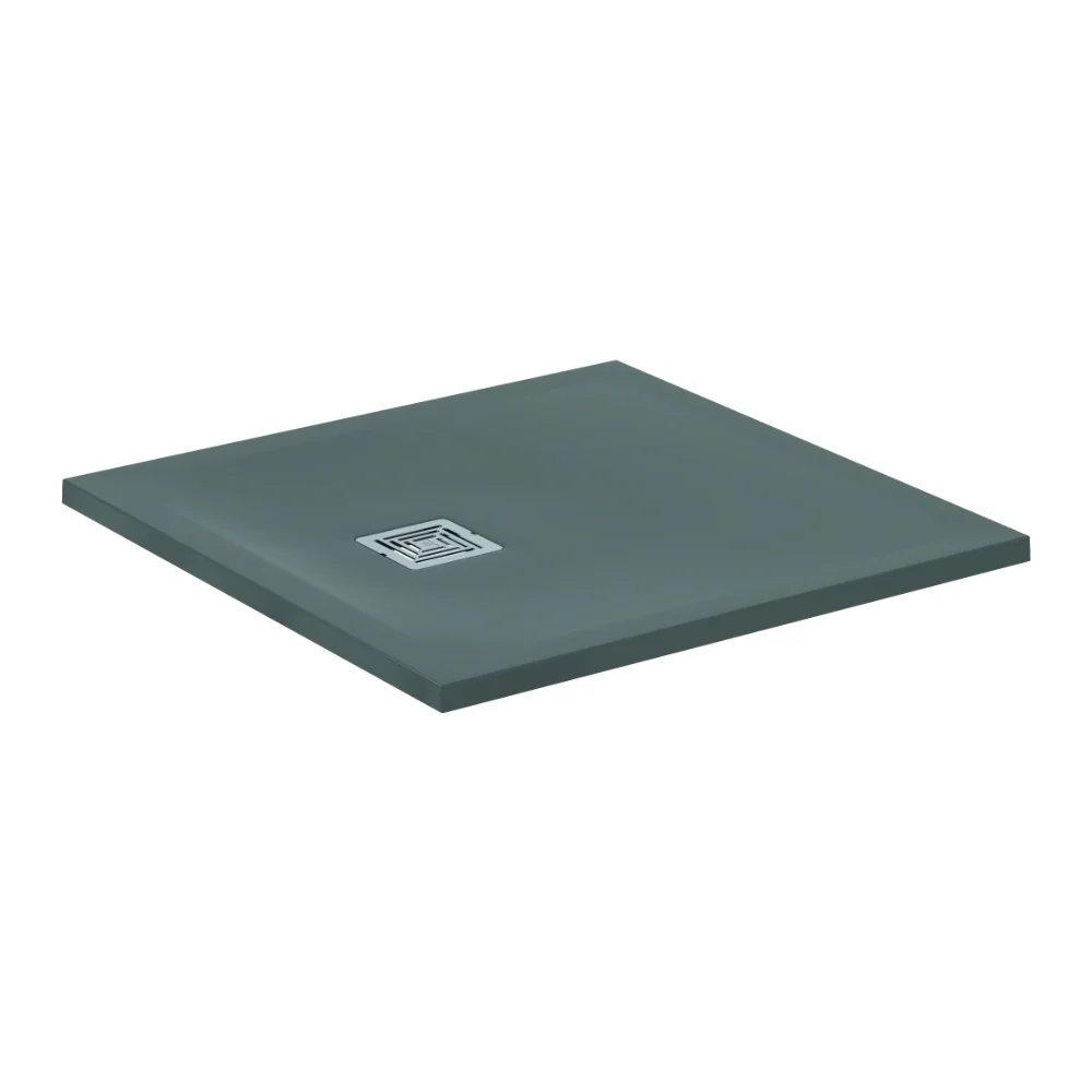 Ideal Standard Ultra Flat S+ 800 x 800mm Concrete Grey Square Shower Tray