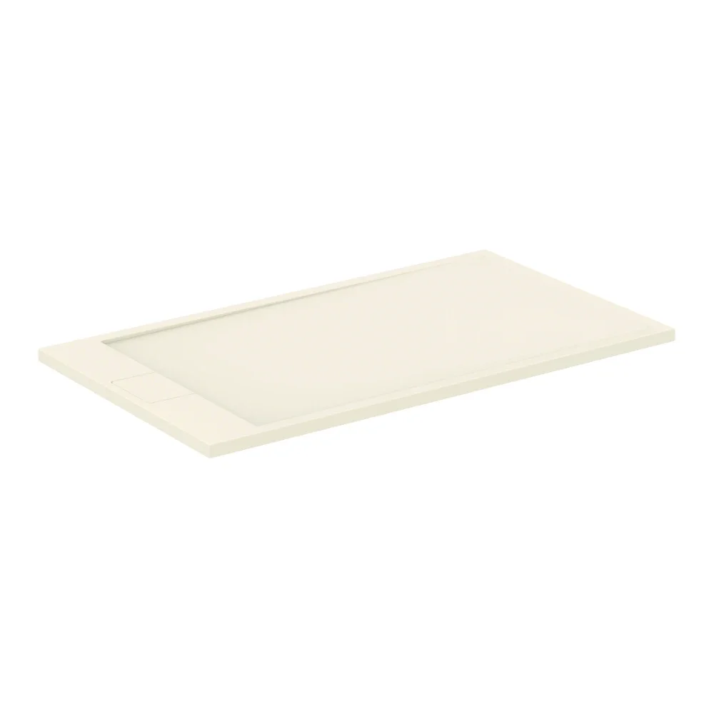 Ideal Standard Ultra Flat S i.life 1400 x 800mm Sand Rectangle Shower Tray - End Waste