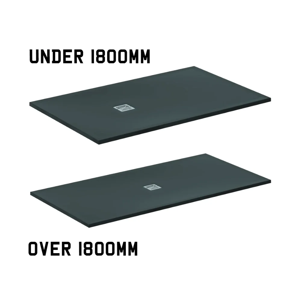 Ideal Standard Ultra Flat S+ Jet Black Rectangle Shower Tray