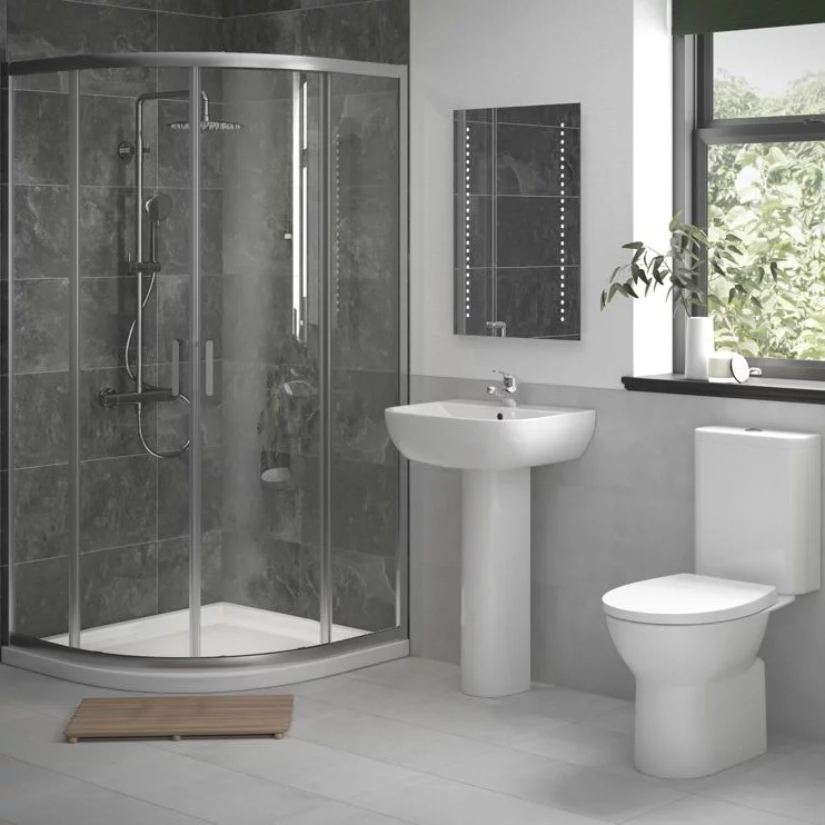 inabox Complete Bathroom Suite with 900mm Quadrant Shower Enclosure