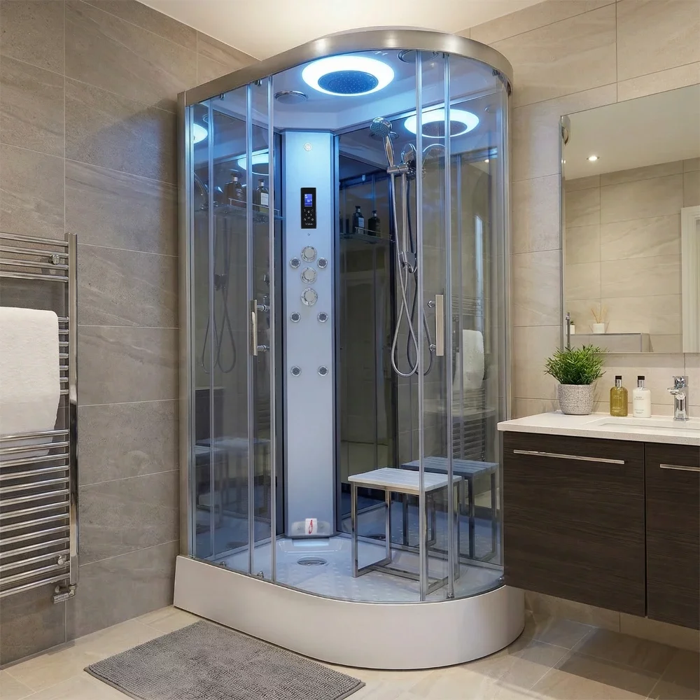 Insignia Showers PR12L-O-S Premium Steam Shower Cabin - 1200 x 800mm - Left Hand