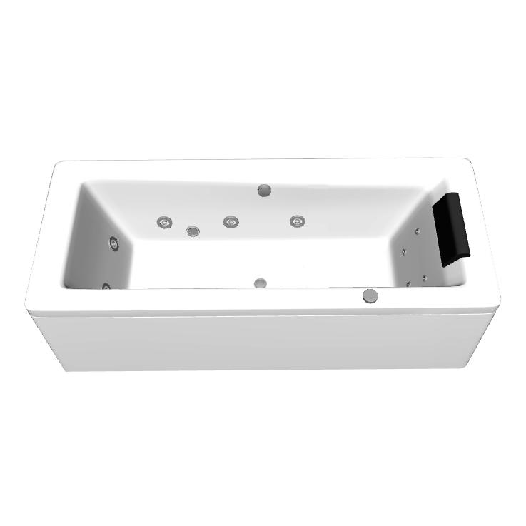 Jaquar Kubix 1800 x 800mm Whirlpool Bath, JWPWHTKUBIX180WX
