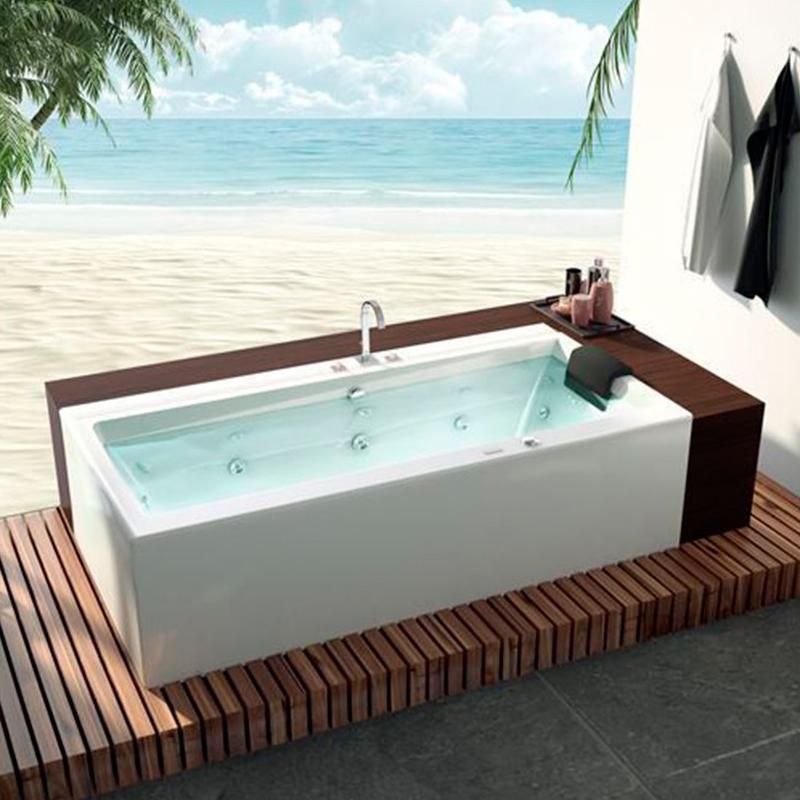 Jaquar Kubix 1800 x 800mm Whirlpool Bath, JWP-WHT-KUBIX180CX