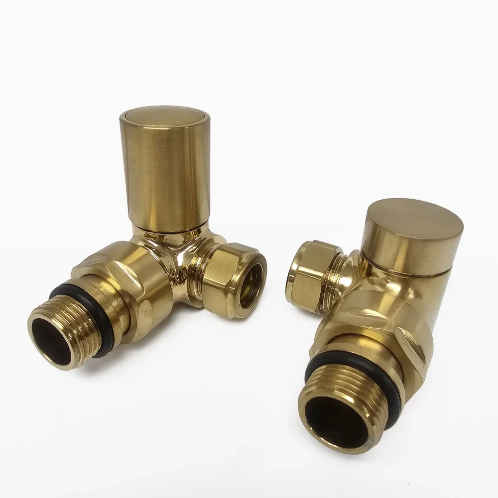 K Rad Brass Corner Radiator Valves 15mm (Pair)