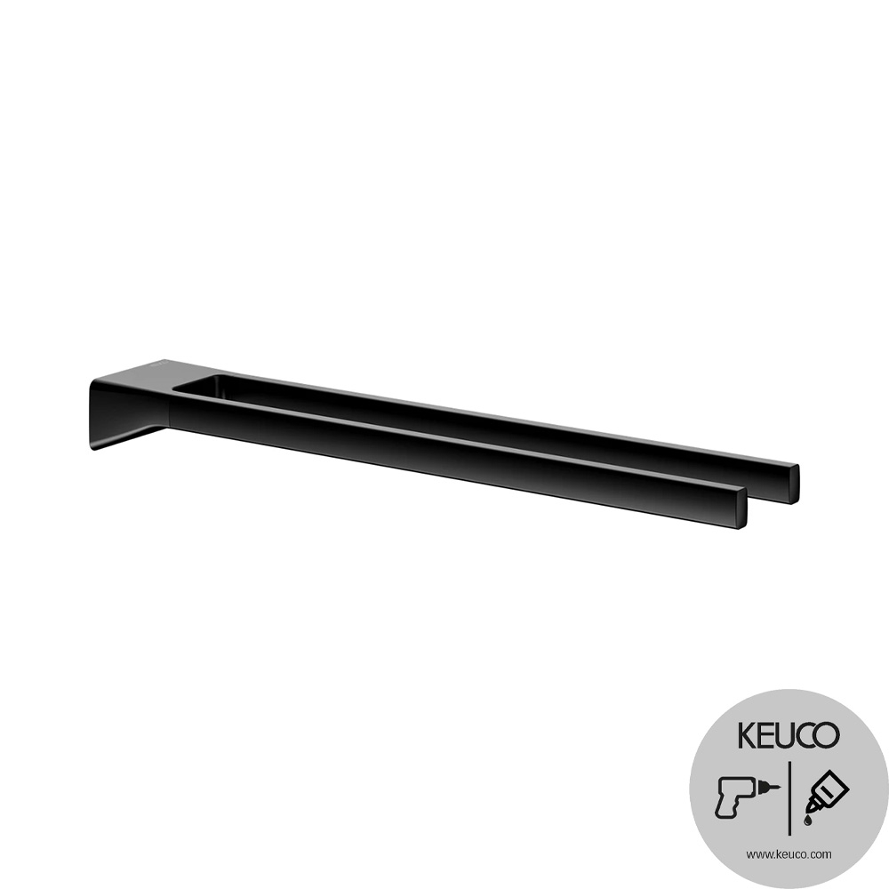 Keuco Aveno 450mm Matt Black Double Towel Rail