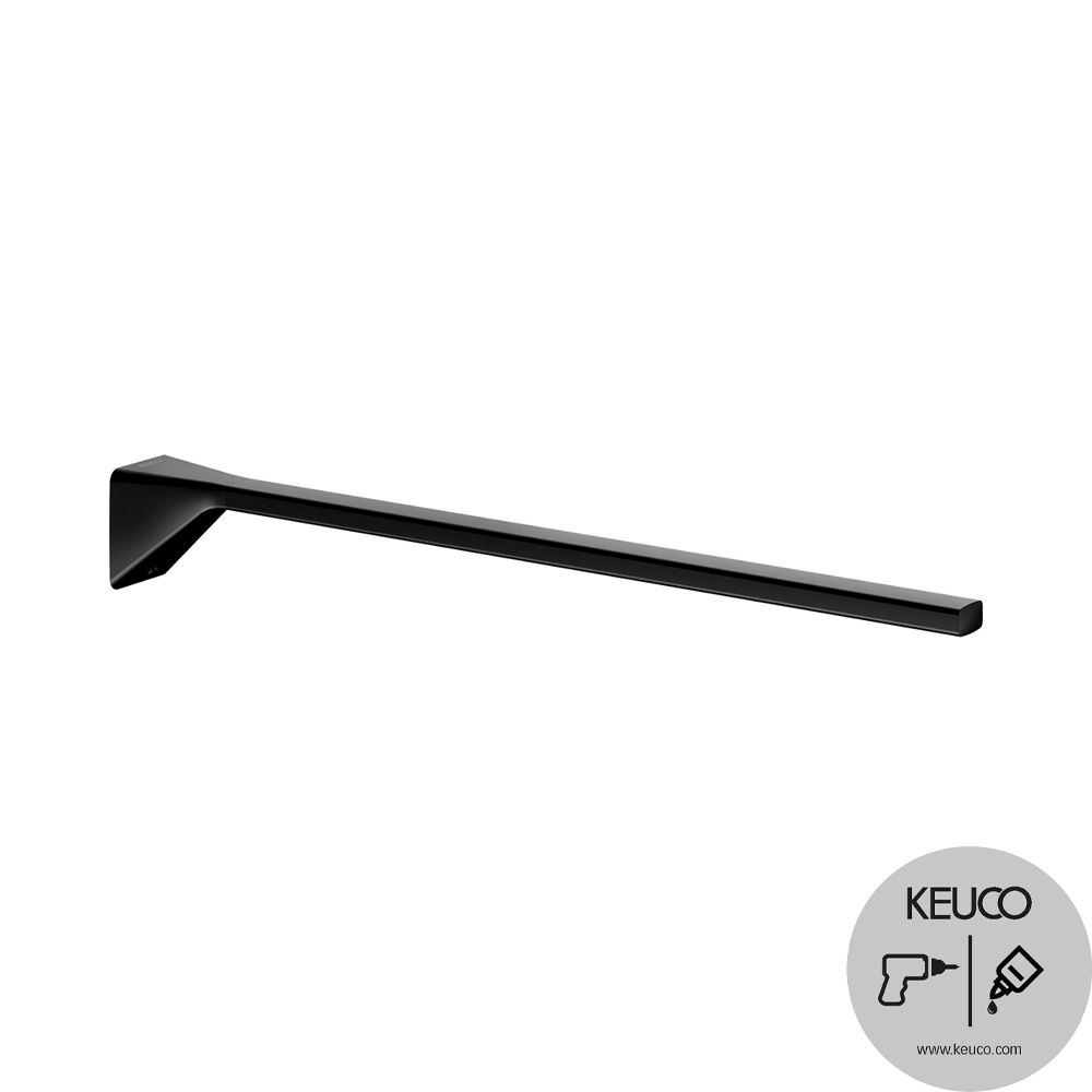 Keuco Aveno 450mm Matt Black Single Towel Rail