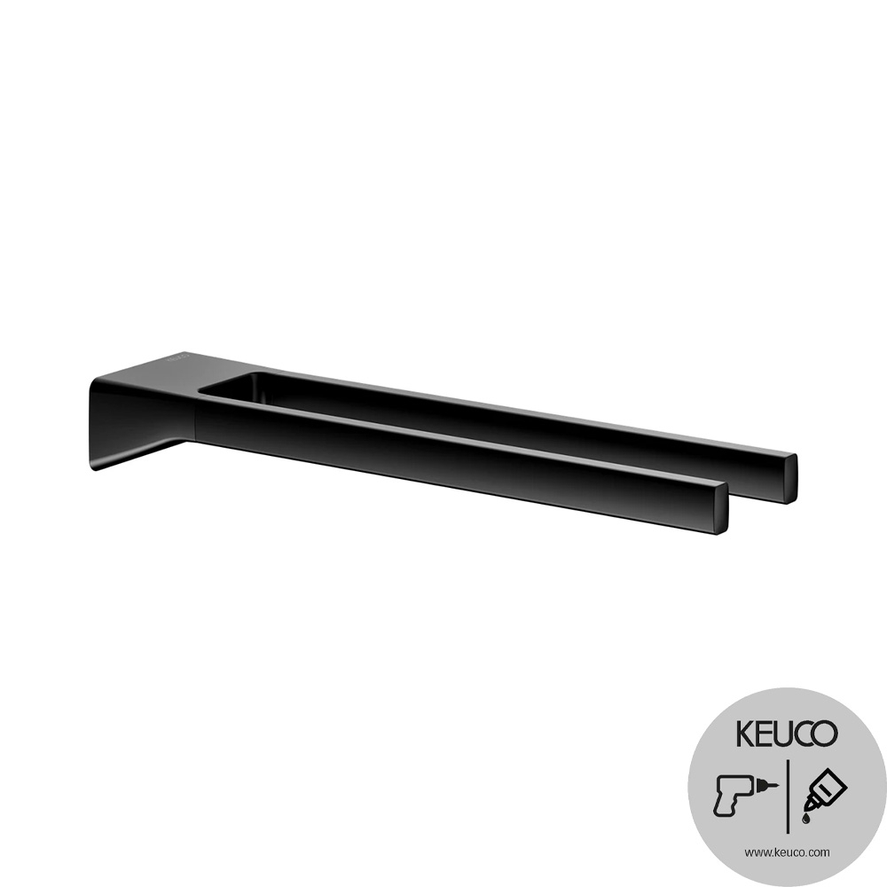 Keuco Aveno 340mm Matt Black Double Towel Rail