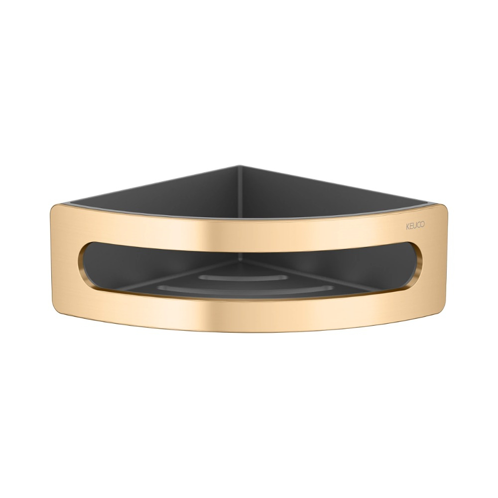 Keuco Brushed Brass Corner Sponge Basket