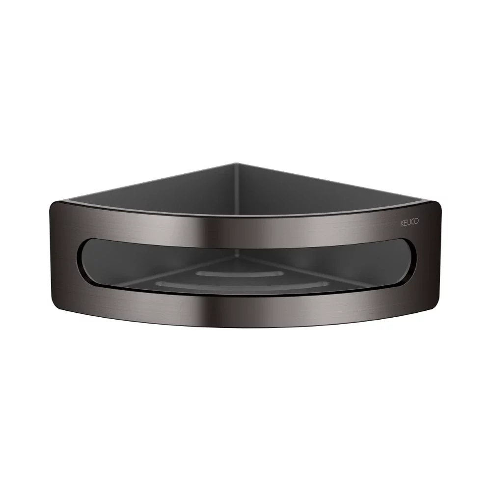 Keuco Brushed Titanium Black Corner Sponge Basket