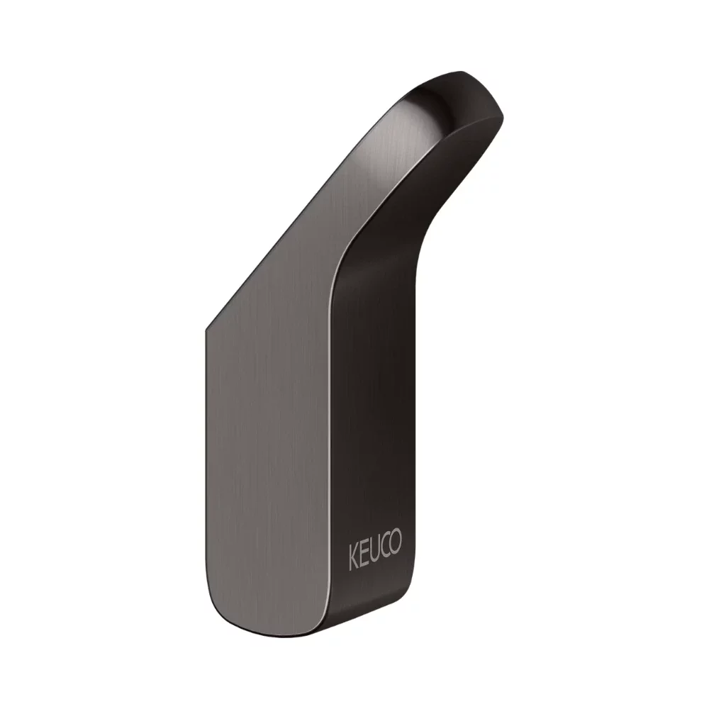 Keuco Collection Moll Brushed Titanium Black Single Robe Hook