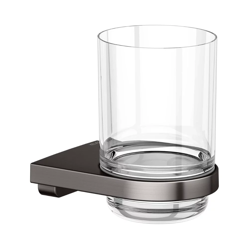 Keuco Collection Moll Brushed Titanium Black Tumbler Holder