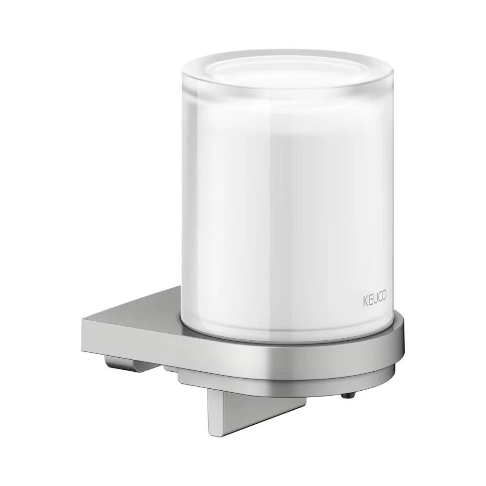 Keuco Collection Moll Stainless Steel Soap Dispenser With Glass Tumbler