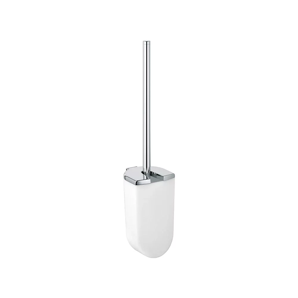 Keuco Elegance Crystal Glass Toilet Brush Set with Lid