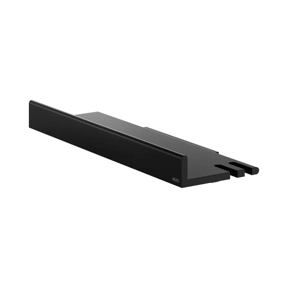 Keuco Matt Black Shower Shelf With Integrated Wiper