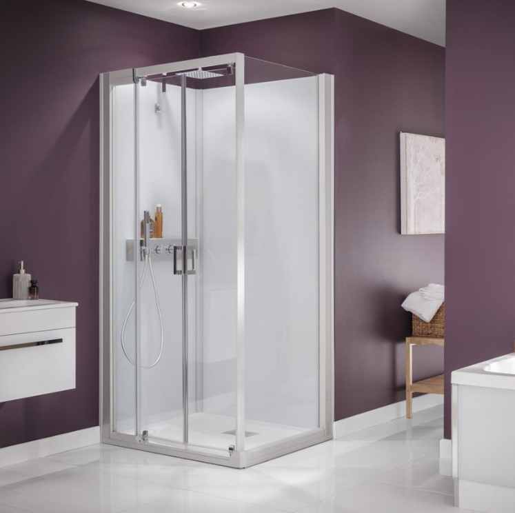 Kinedo Kinemagic Design 1000 x 800mm Corner Saloon Door Shower Pod