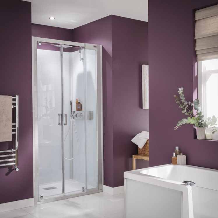 Kinedo Kinemagic Design 1200 x 900mm Recess Saloon Door Shower Pod