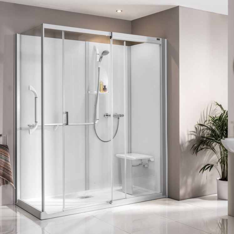 Kinedo Kinemagic Serenity + Glass Sliding Shower Pod - 1400 x 800mm