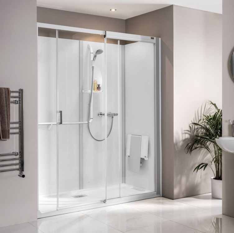 Kinedo Kinemagic Serenity + Glass Sliding Recess Shower Pod - 1400 x 800mm