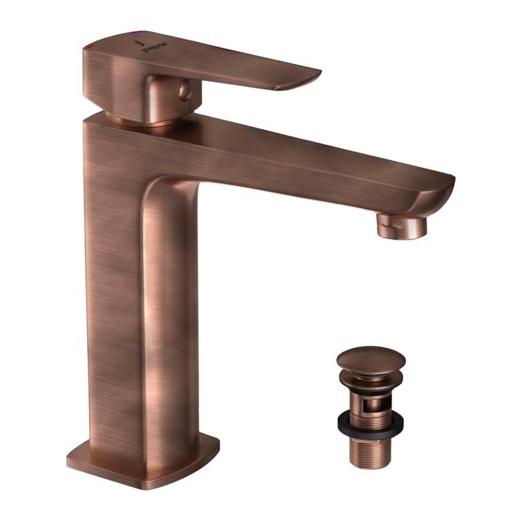 Jaquar Kubix Prime Antique Copper Mono Basin Mixer Tap