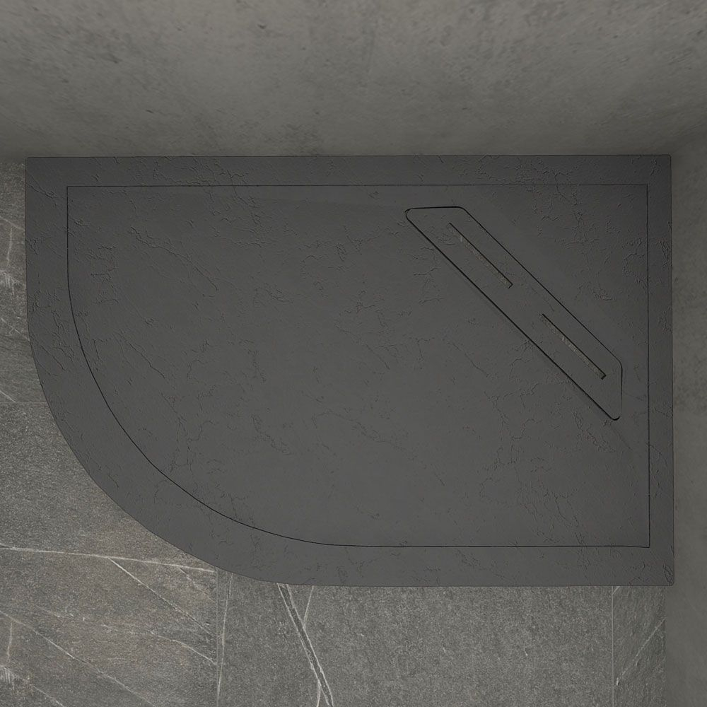 Kudos Connect2 1200 x 900mm Slate Offset RH Quadrant Shower Tray