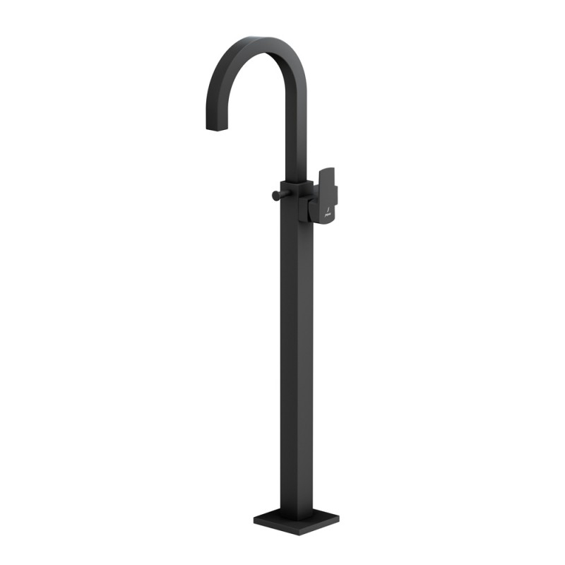 Jaquar Kubix Prime Black Matt Floor Mounted Single Lever Bath Mixer 