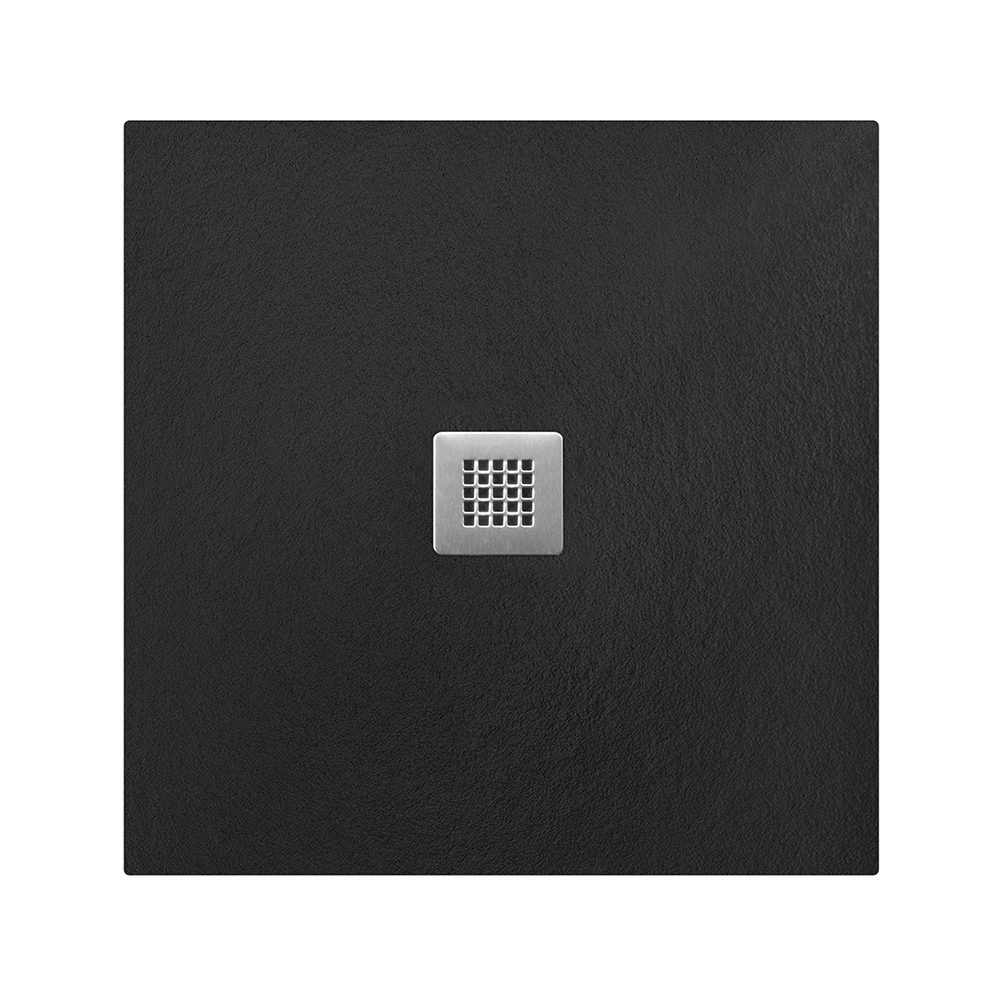 Lancia Cuttable Slate 800 x 800 Square Shower Tray - Black