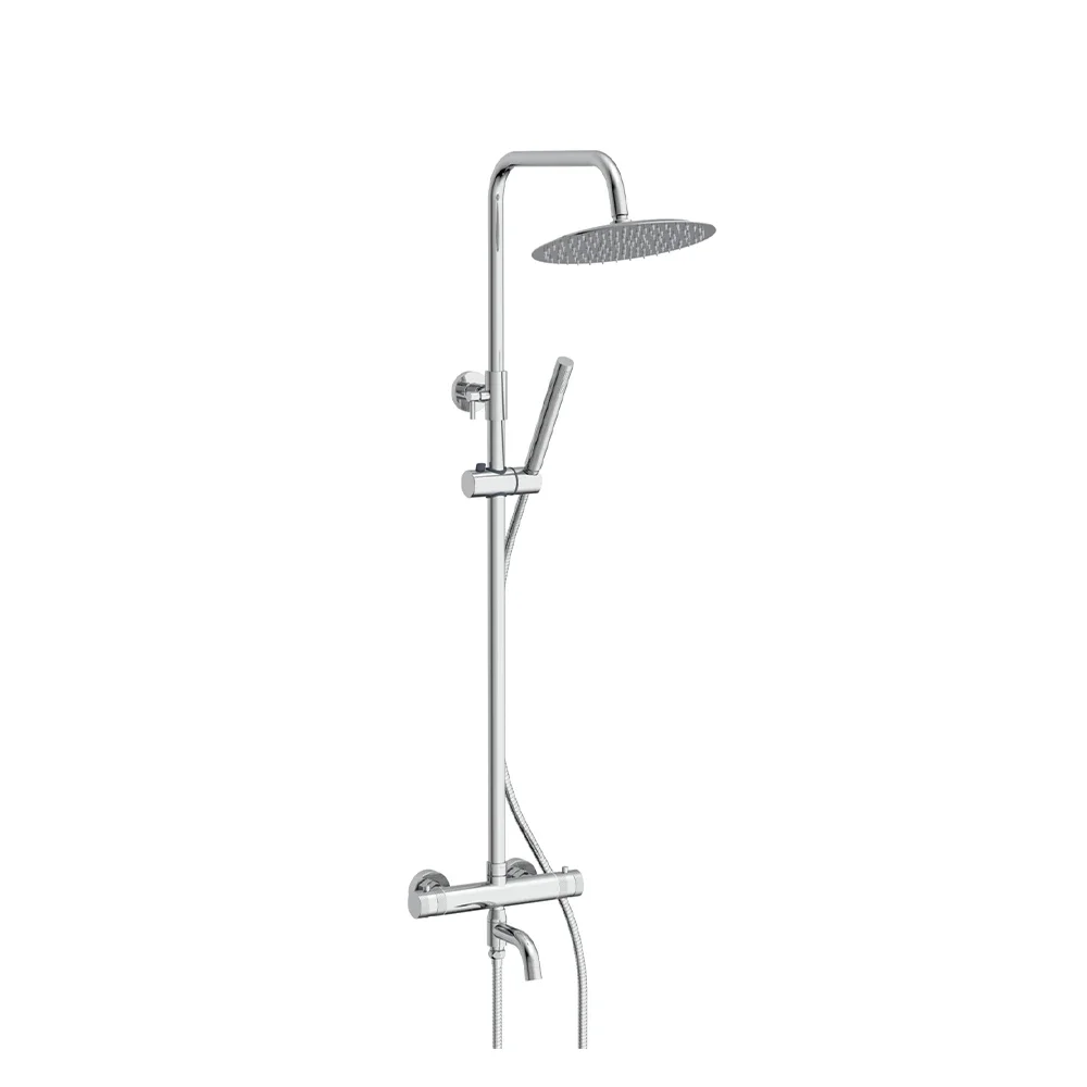 Lancia Chrome Round Bath Shower Mixer
