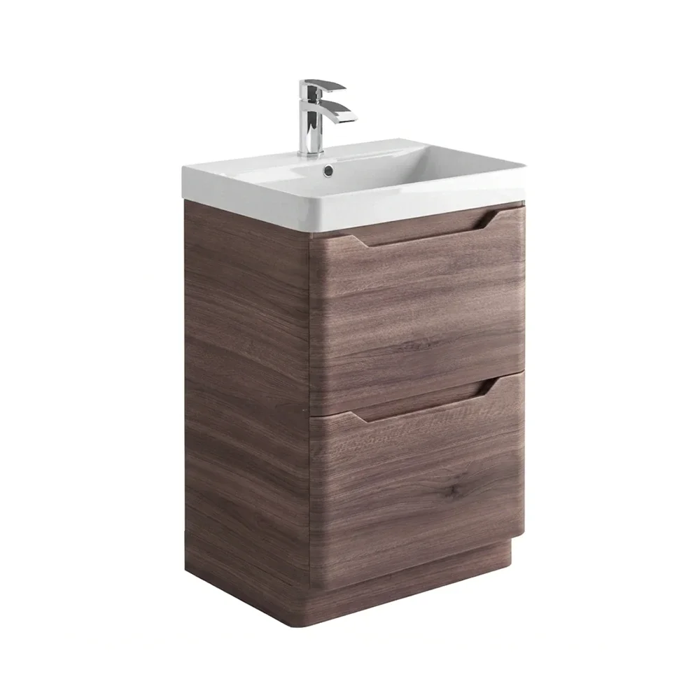 Lancia Ella 600 Walnut Vanity Unit