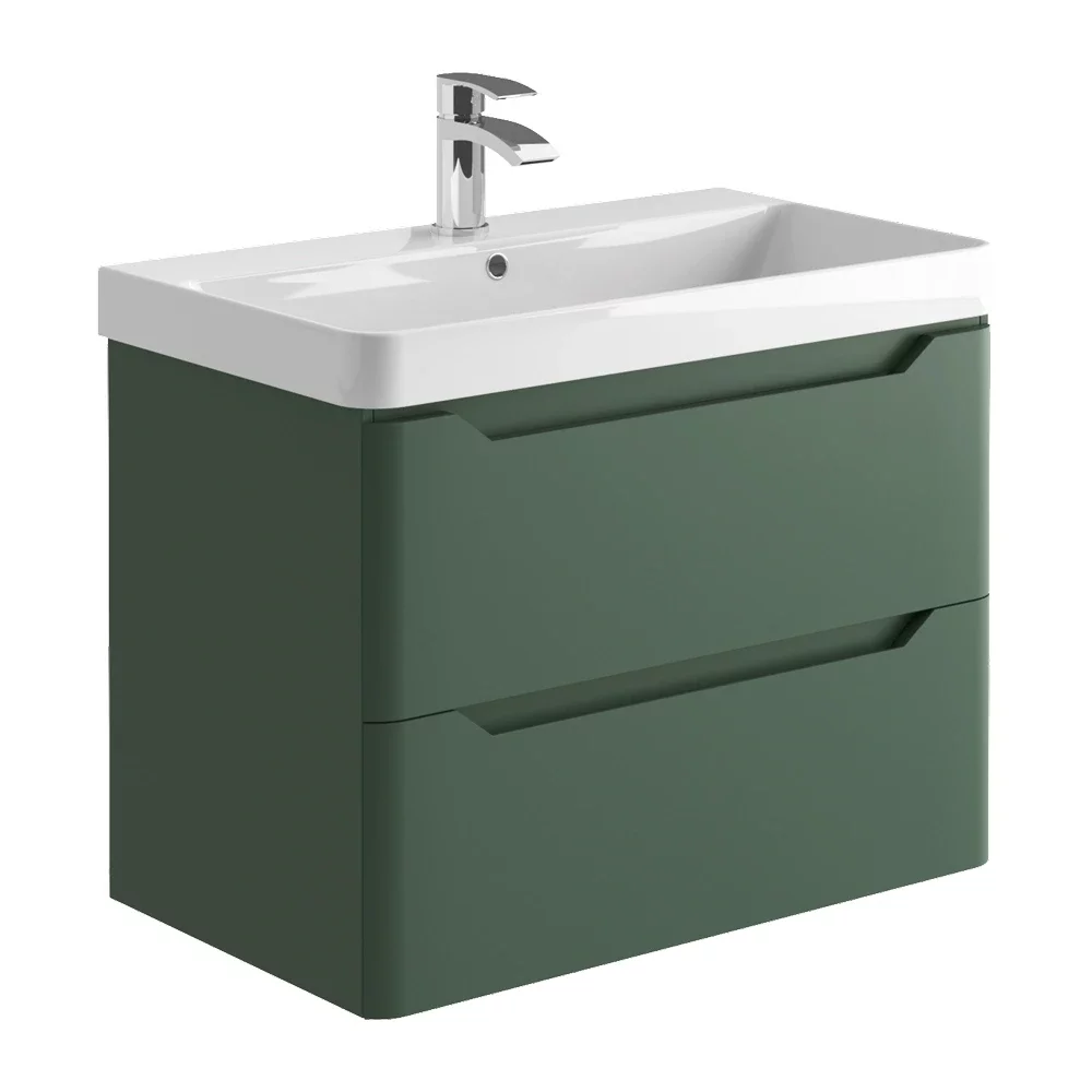 Lancia Ella 800 Sage Green Wall Hung Vanity Unit