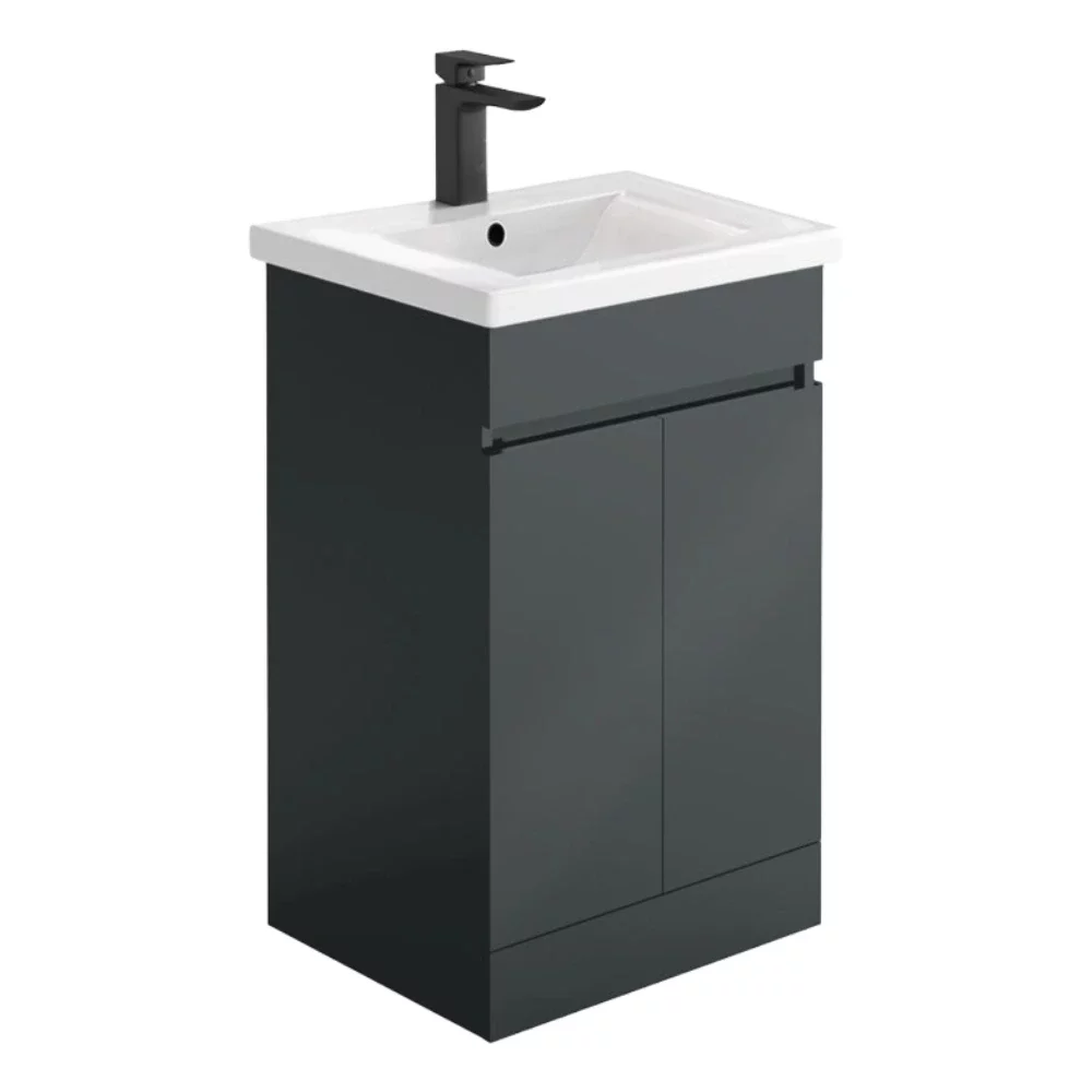 Lancia Empire 500 Matt Anthracite Square Vanity Unit