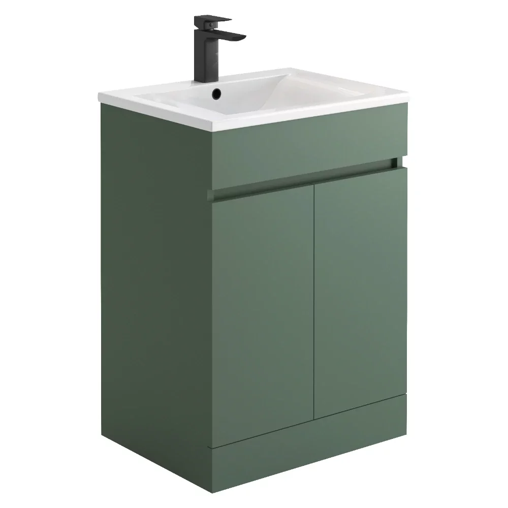 Lancia Empire 600 Floor Standing Vanity Unit Sage Green