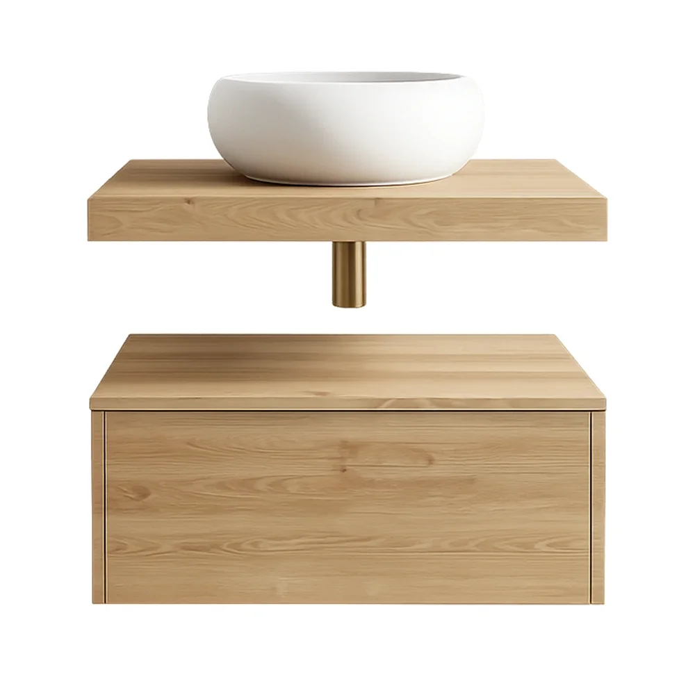 Lancia Shelph Oak 800 x 500mm Shelf Basin Vanity Shelf