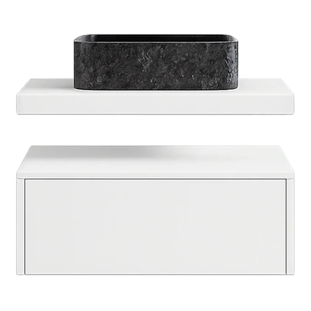 Lancia Shelph Matt White 800 x 500mm Basin Vanity Shelf