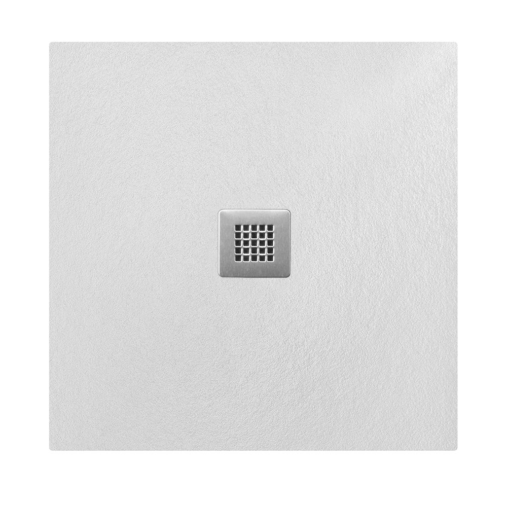 Lancia Cuttable Slate 900 x 900 Square Shower Tray - White