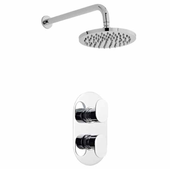 Logik Thermostatic Concealed Shower With Fixed Rain Head - Kartell UK