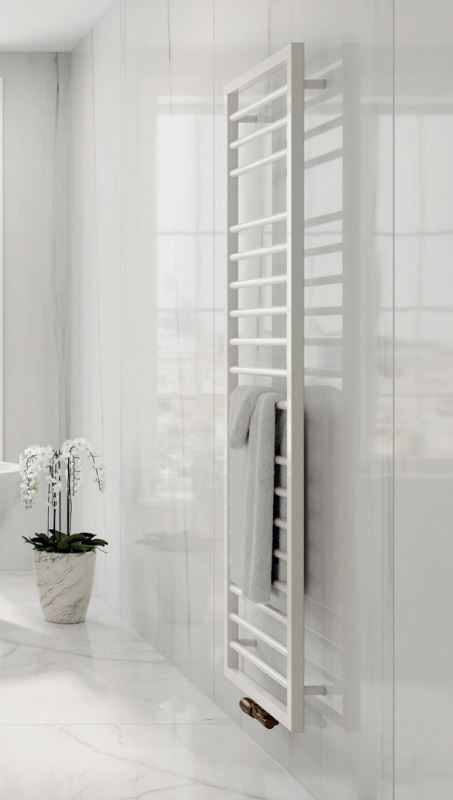 Abacus Metro Bathroom Towel Rail, 1193 x 500, Matt White, ELME120050WH