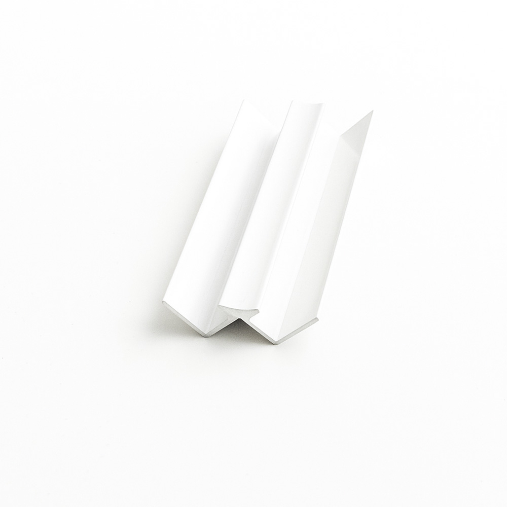 MEGAboard Aluminium White Internal Corner - 2400mm