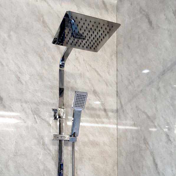 Grey Marble - MEGAboard 2400 x 1000mm uPVC Shower Panel