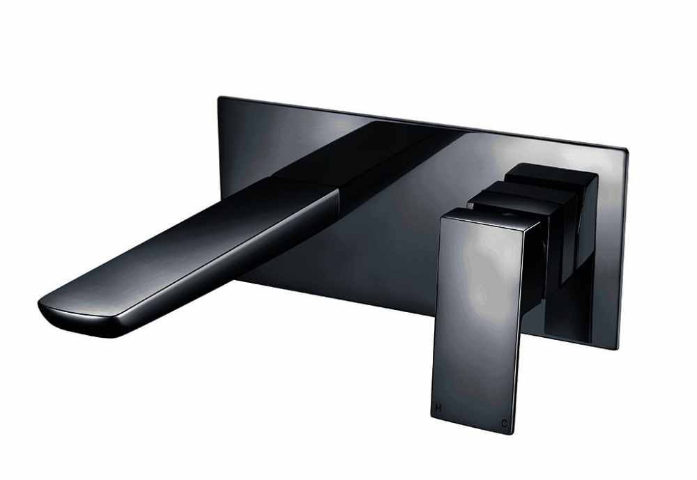 Nero Wall Mounted Basin Mixer - Black Finish