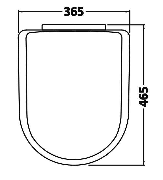 Luxury DShape Soft Close Toilet Seat with Top Fix White NTS002