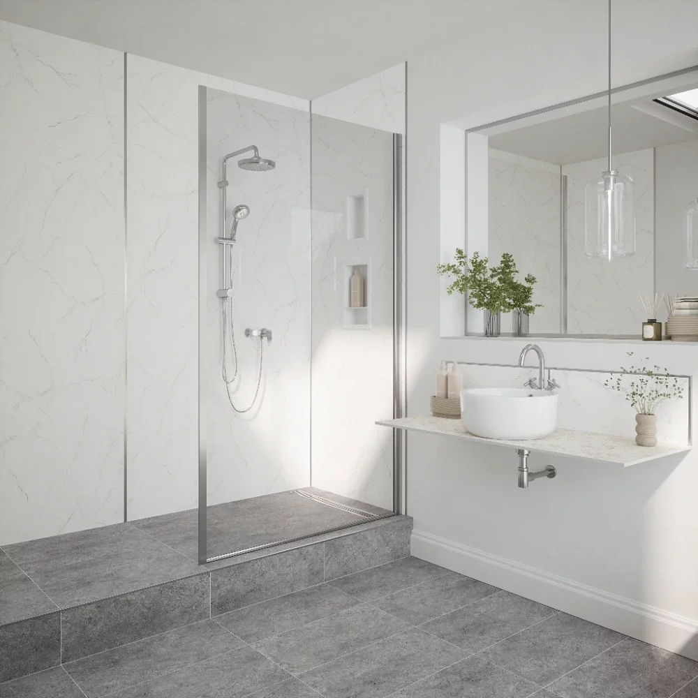 Nuance Fusion Bianco Venato Panel from Bushboard