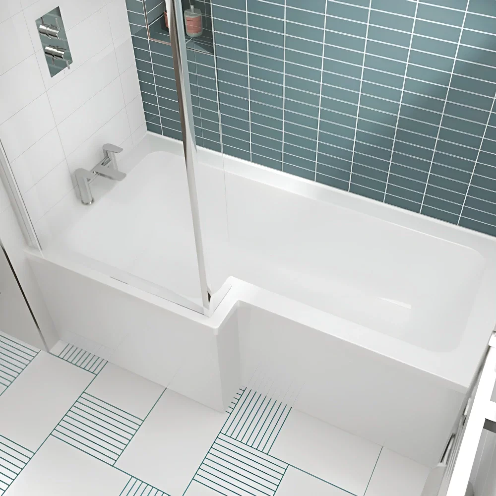 Nuie 1800 x 800mm Left Hand Shower Bath